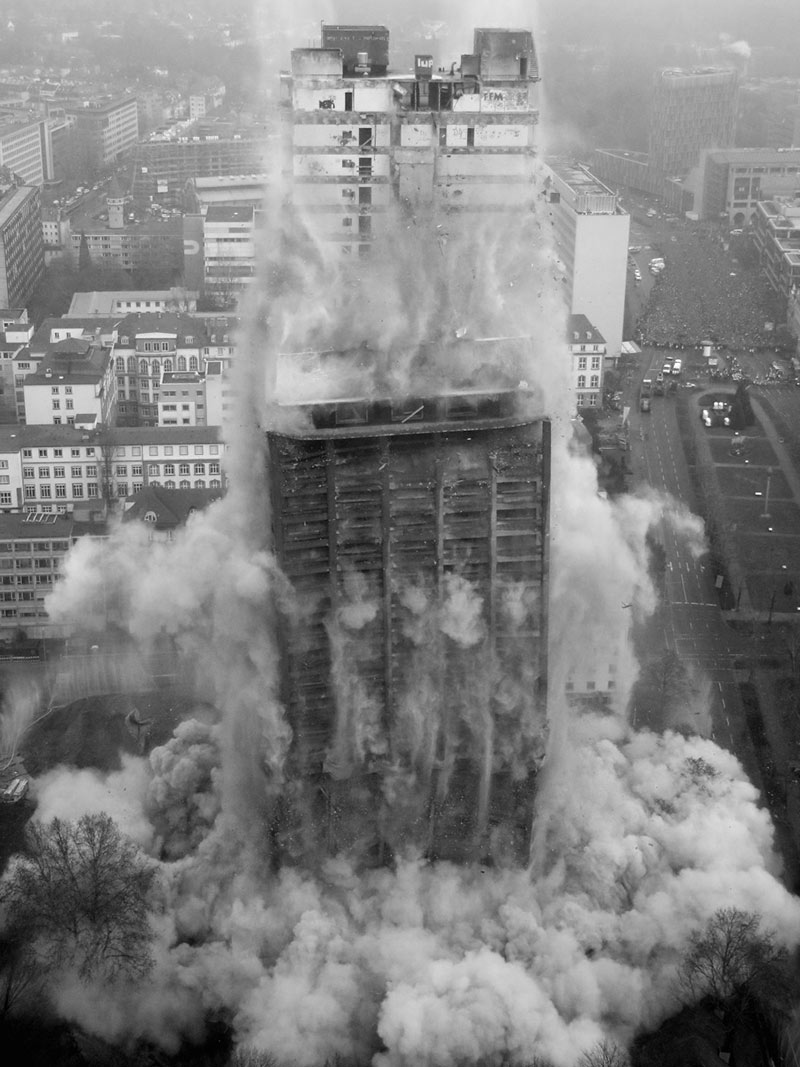 Demolition of the university tower